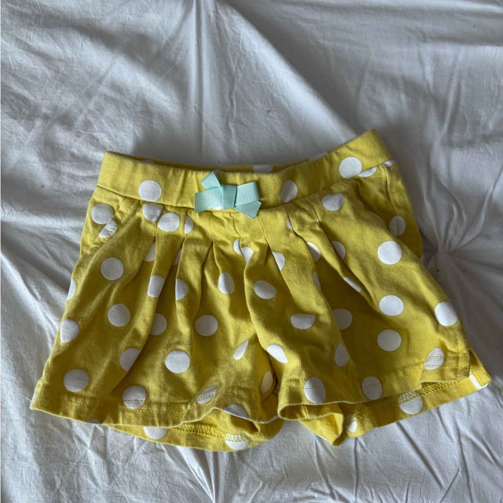 Carter's Yellow Polka Dot High Waist Shorts